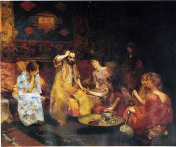 Arab or Arabic people and life. Orientalism oil paintings 294